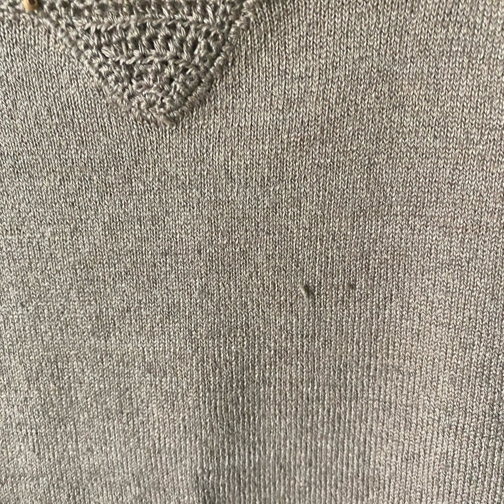 Multiples Brown Knit Tank Top with Textured Shoulder Panels - Picture 6 of 7